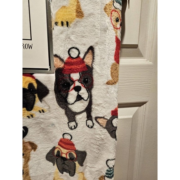 Pickle &Dot French English Bulldog Oversized Plush Throw Blanket - Picture 2 of 7